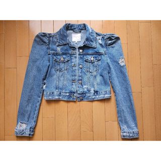 ショート丈　ZARA デニムGジャン　ダメージ