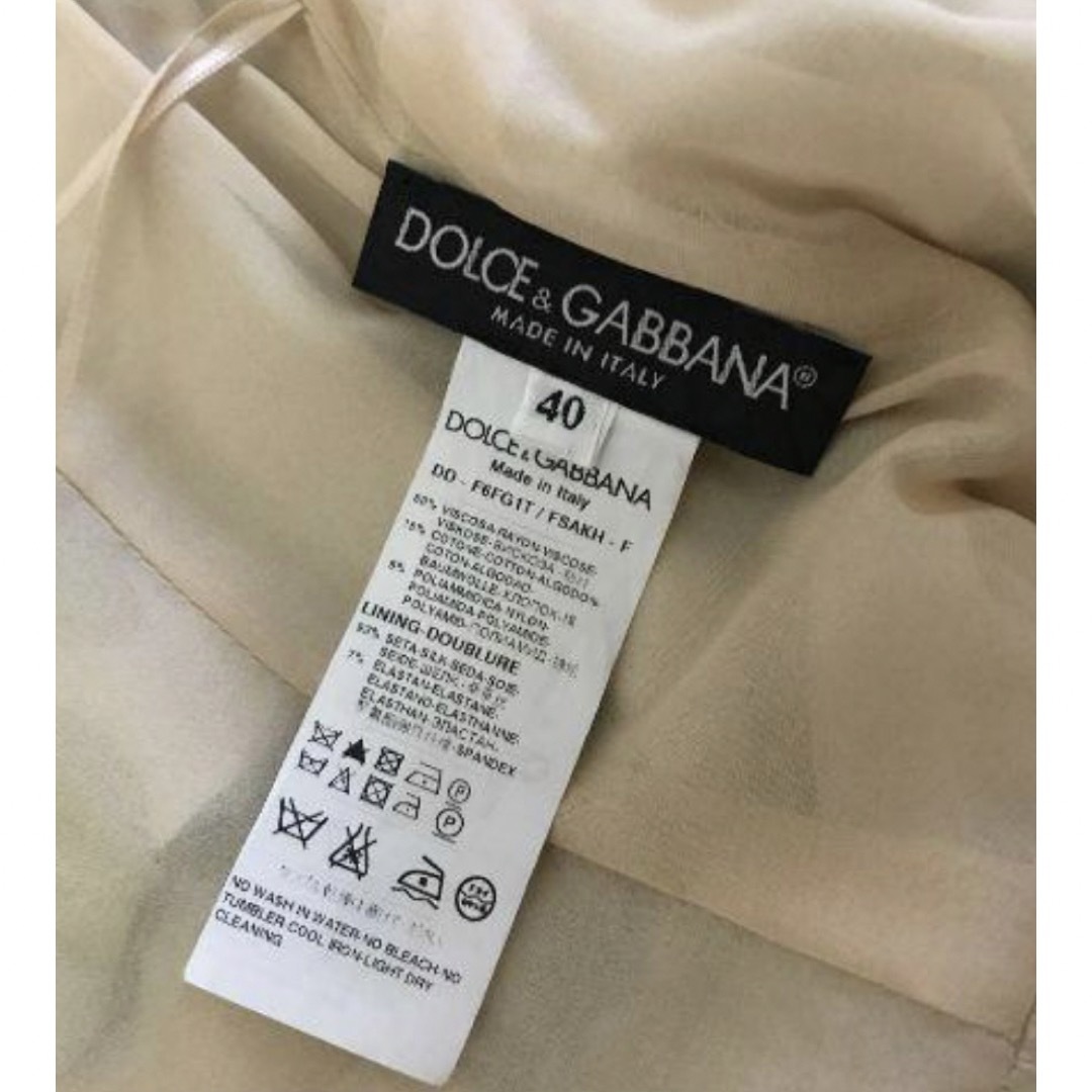 美品 Dolceu0026Gabbana 美シルエット 花柄 レース ドレス-