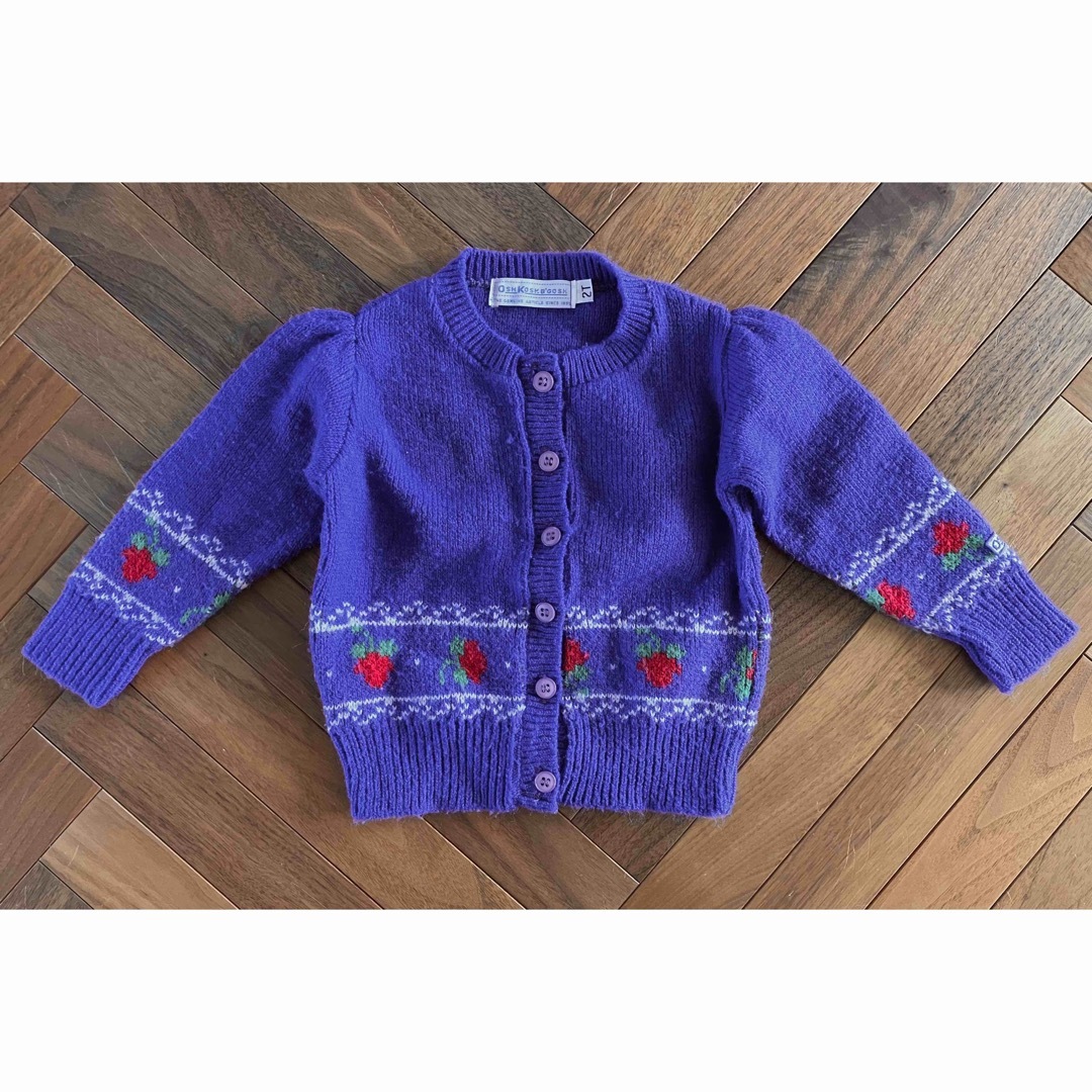 OshKosh(オシュコシュ)のoshkosh  花柄ジャガードカーディガン　2T キッズ/ベビー/マタニティのキッズ服女の子用(90cm~)(カーディガン)の商品写真