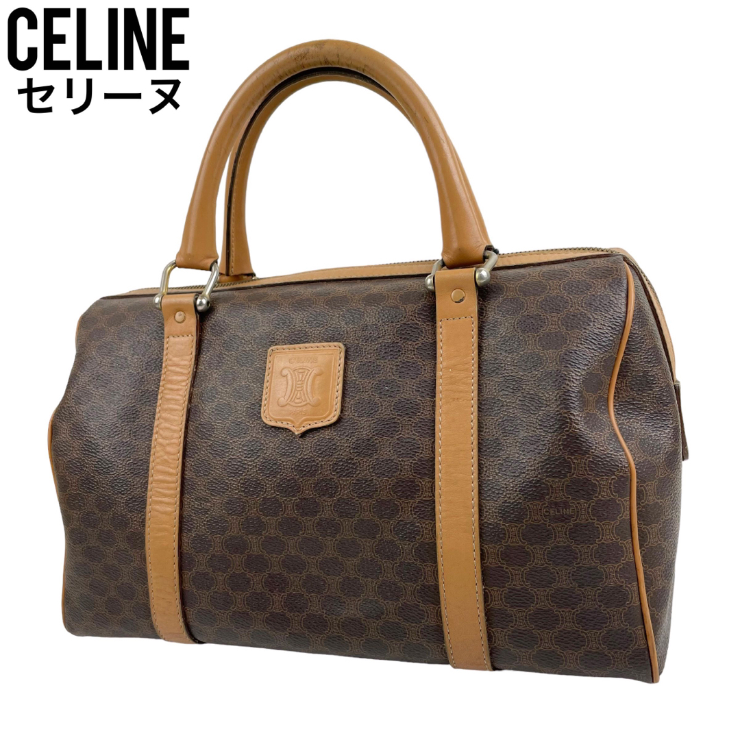 ✨良品✨　CELINE セリーヌ　ミニボストン　ハンドバッグ　マカダム柄　PVC | フリマアプリ ラクマ