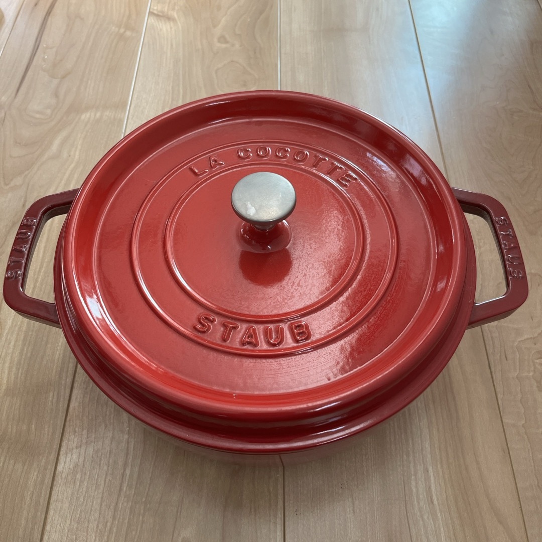 STAUB ココットラウンド シャロー チェリー-