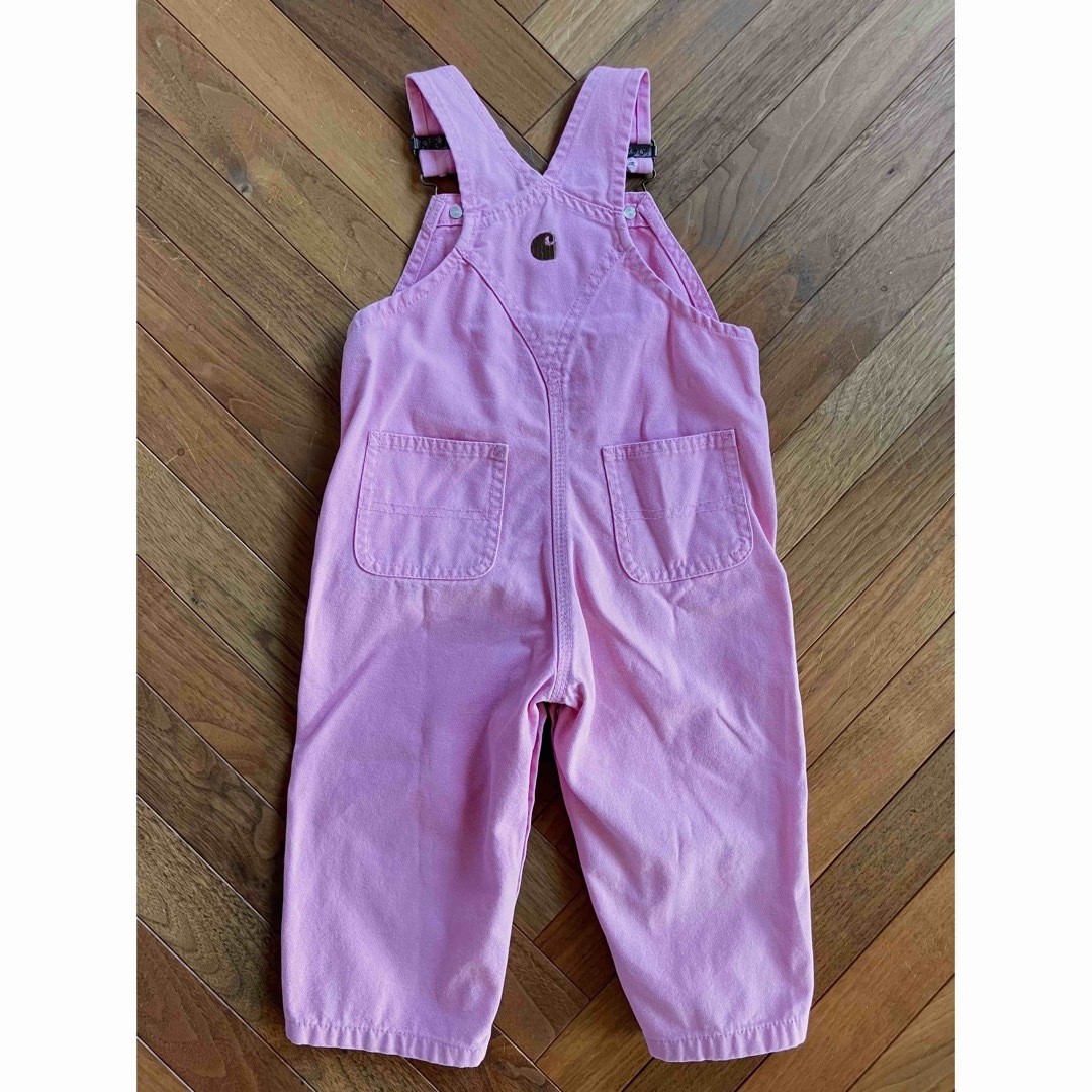 carhartt - カーハート ハートボタンピンクオーバーオールの通販 carhartt - カーハート ハートボタンピンクオーバーオールの通販