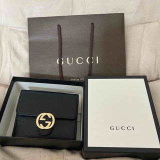 グッチ(Gucci)のGUCCI GGマーモント二つ折り財布ブラック　▪️相談中(財布)