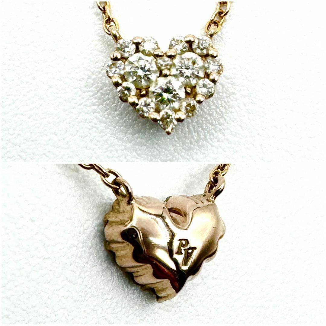 PonteVecchio - 【0.2ct】ポンテヴェキオ ハート ダイヤ ネックレス