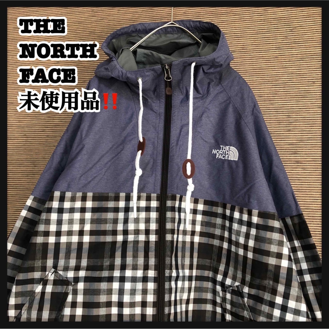 THE NORTH FACE(ザノースフェイス)の【未使用品ノースフェイス】ポンチョ　ハイベント　レインジャケット　チェック紫 レディースのジャケット/アウター(ポンチョ)の商品写真