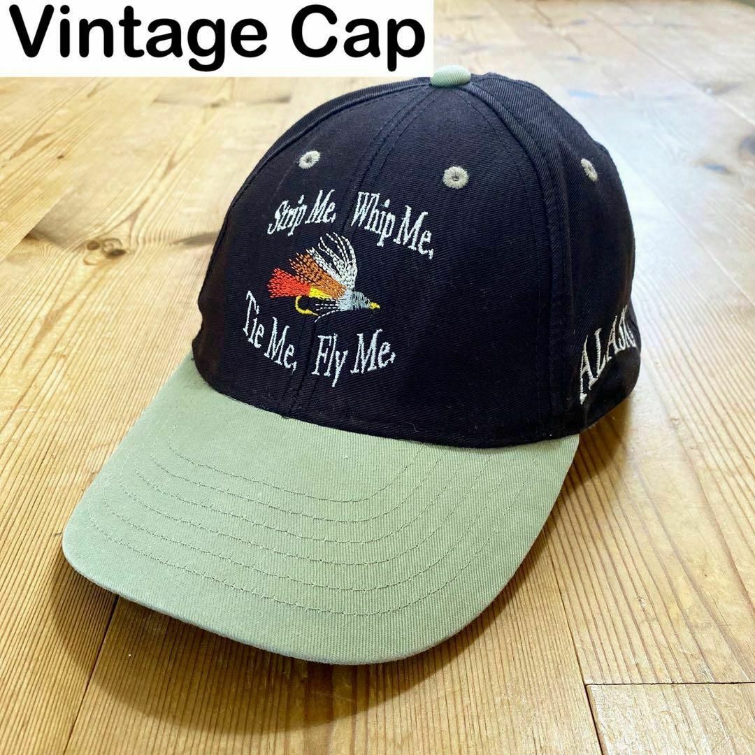 USA Vintage 刺繍ロゴ　ツートン　キャップ　帽子　　ヴィンテージ