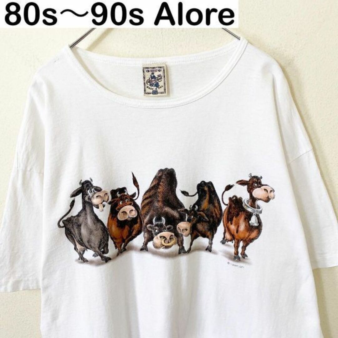 USA製　80s〜90s Alore アニマル　Tシャツ　古着　ヴィンテージのサムネイル