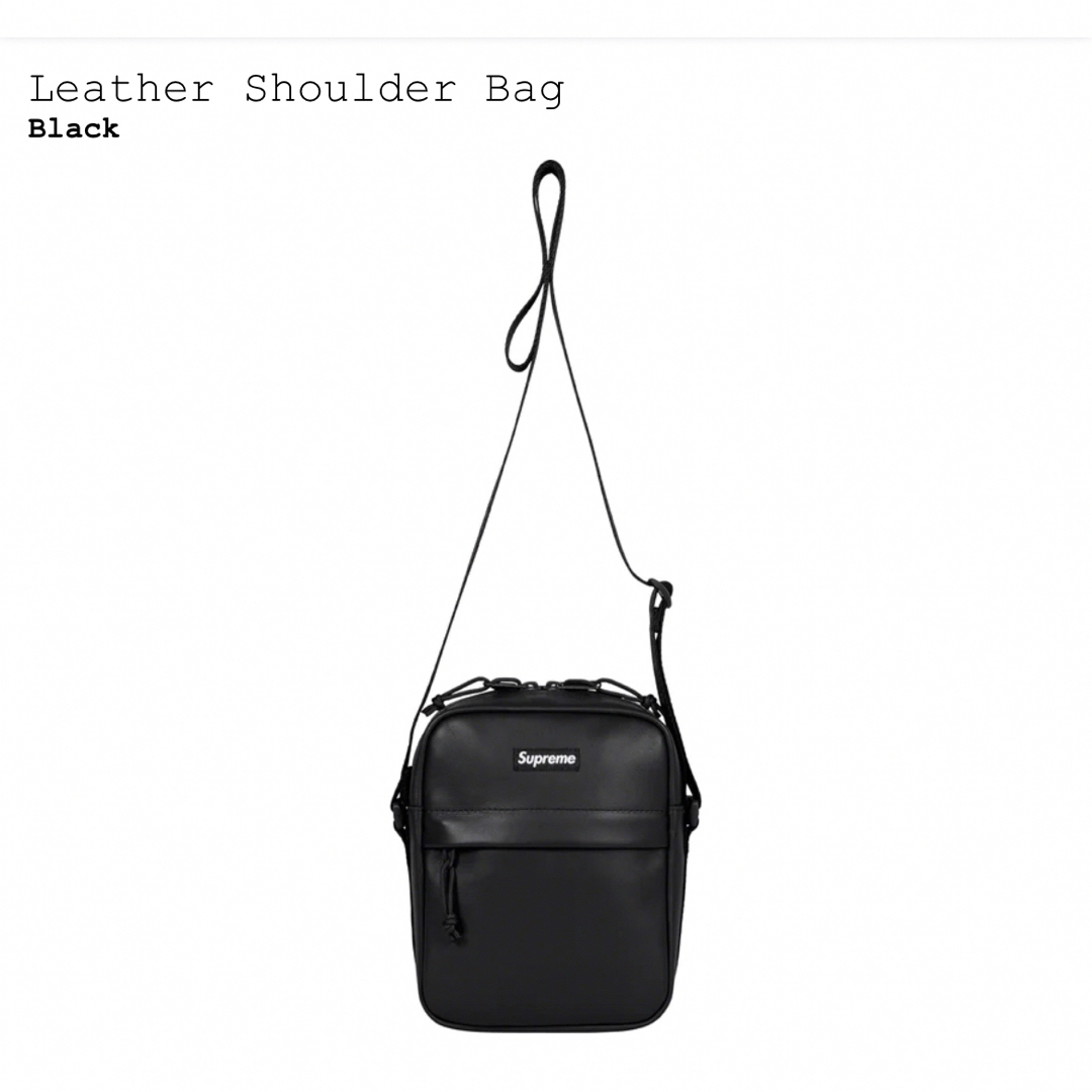 カラーBlackSupreme Leather Shoulder Bag ショルダーバッグ