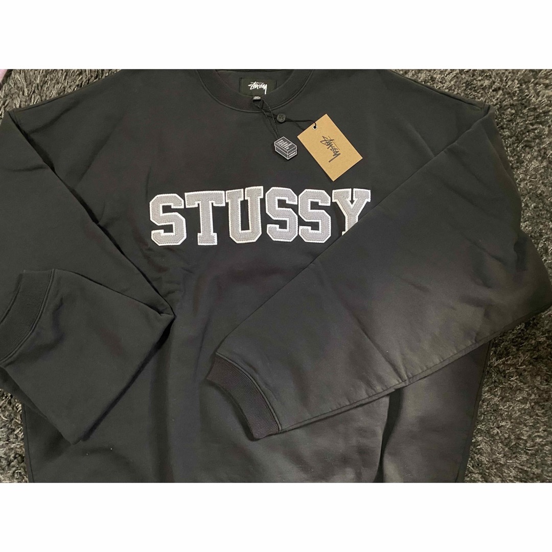 stussy relaxed oversized cre.w black