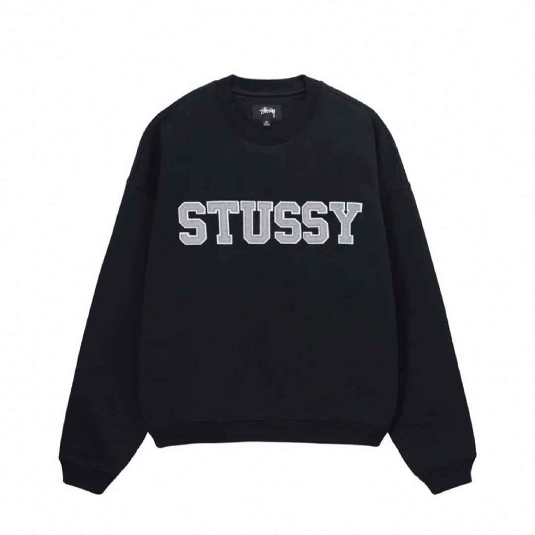 stussy relaxed oversized cre.w blackトップス