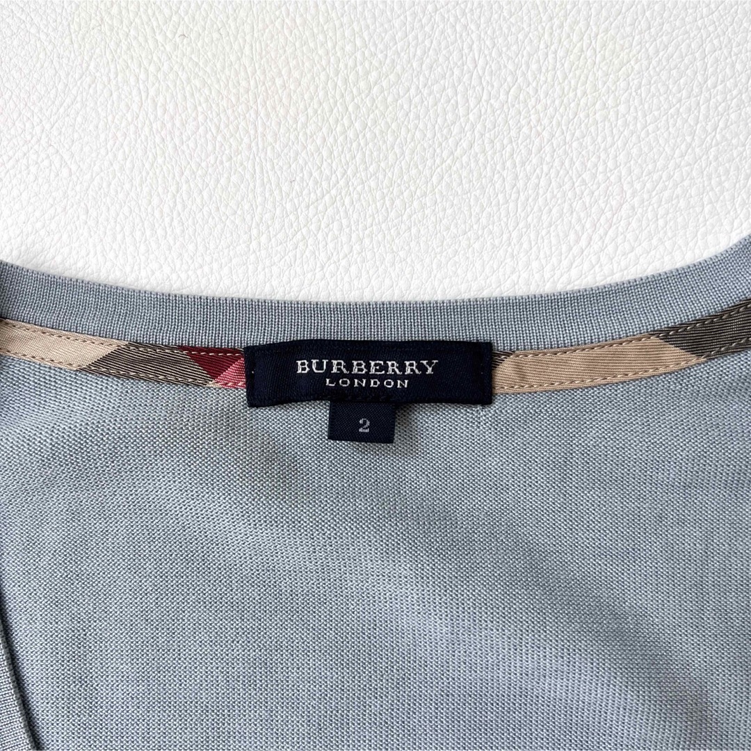 BURBERRY(バーバリー)の美品　BURBERRY LONDON バーバリー　シルクニット　カシミヤ混 レディースのトップス(ニット/セーター)の商品写真