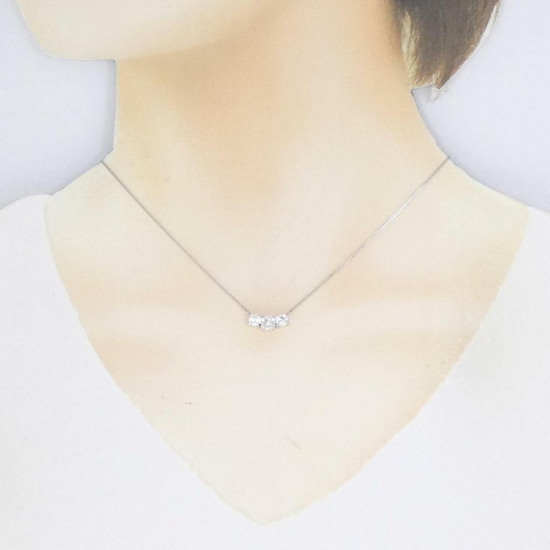 PT スリーストーン ダイヤモンド ネックレス 0.516CT