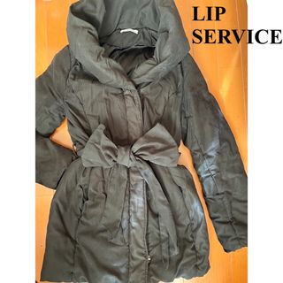 リップサービス(LIP SERVICE)のLIP SERVICE リップサービス ダウンコート ブラック ロング Sサイズ(ダウンコート)