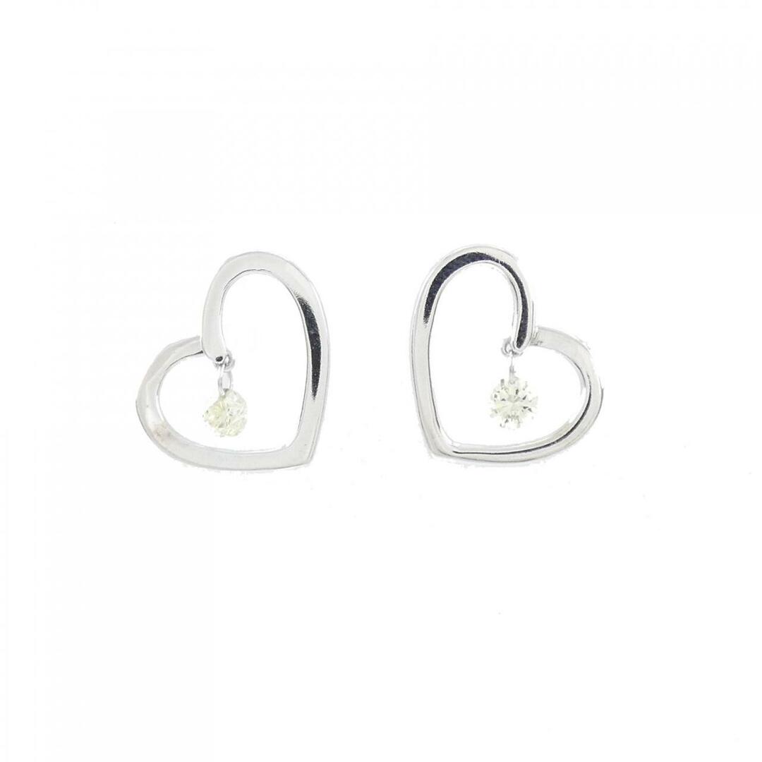 K18YG ハート ダイヤモンド ピアス 0.20CT
