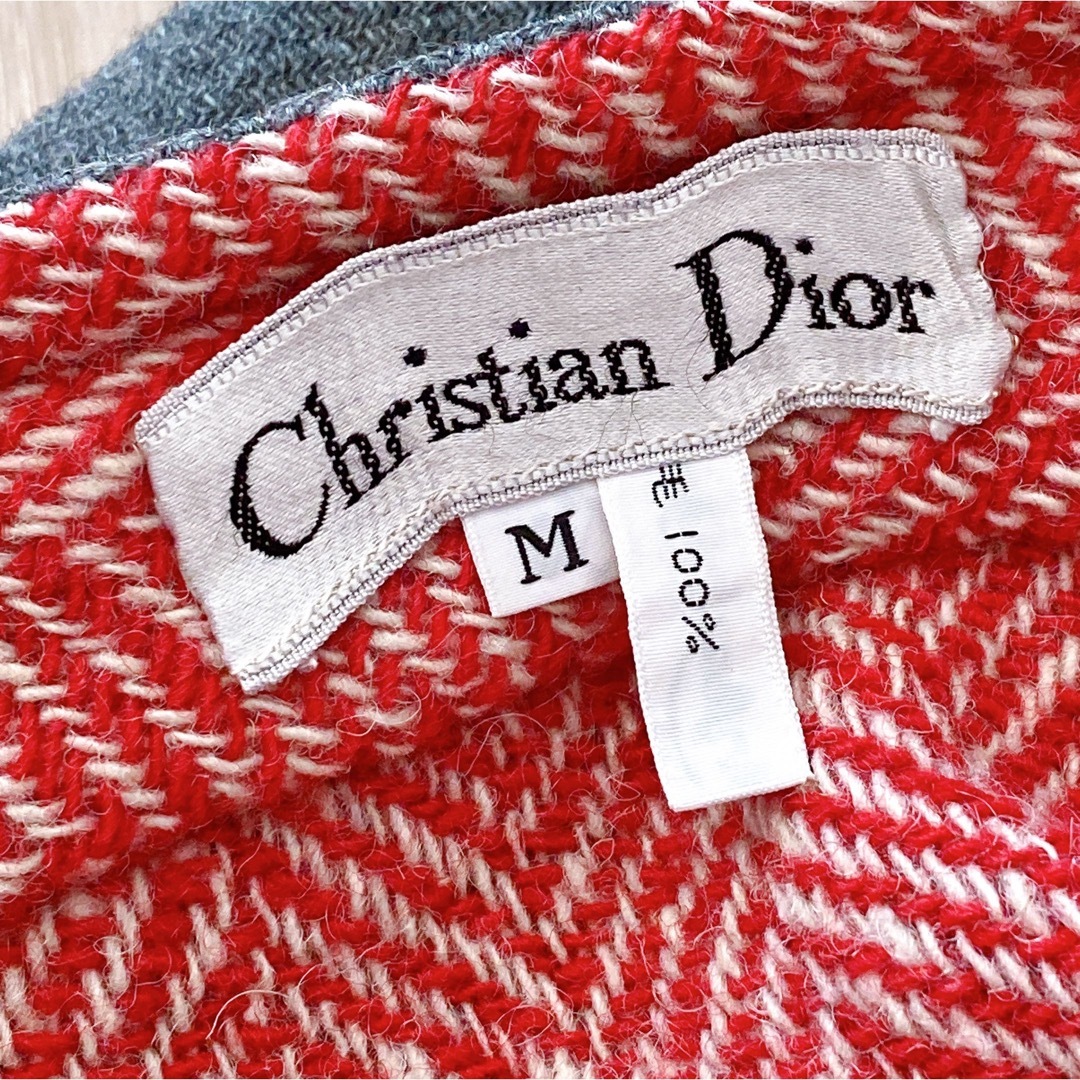 Christian Dior(クリスチャンディオール)の【美品】Dior ディオール グレー ウール 台形巻きスカート レディースのスカート(ひざ丈スカート)の商品写真