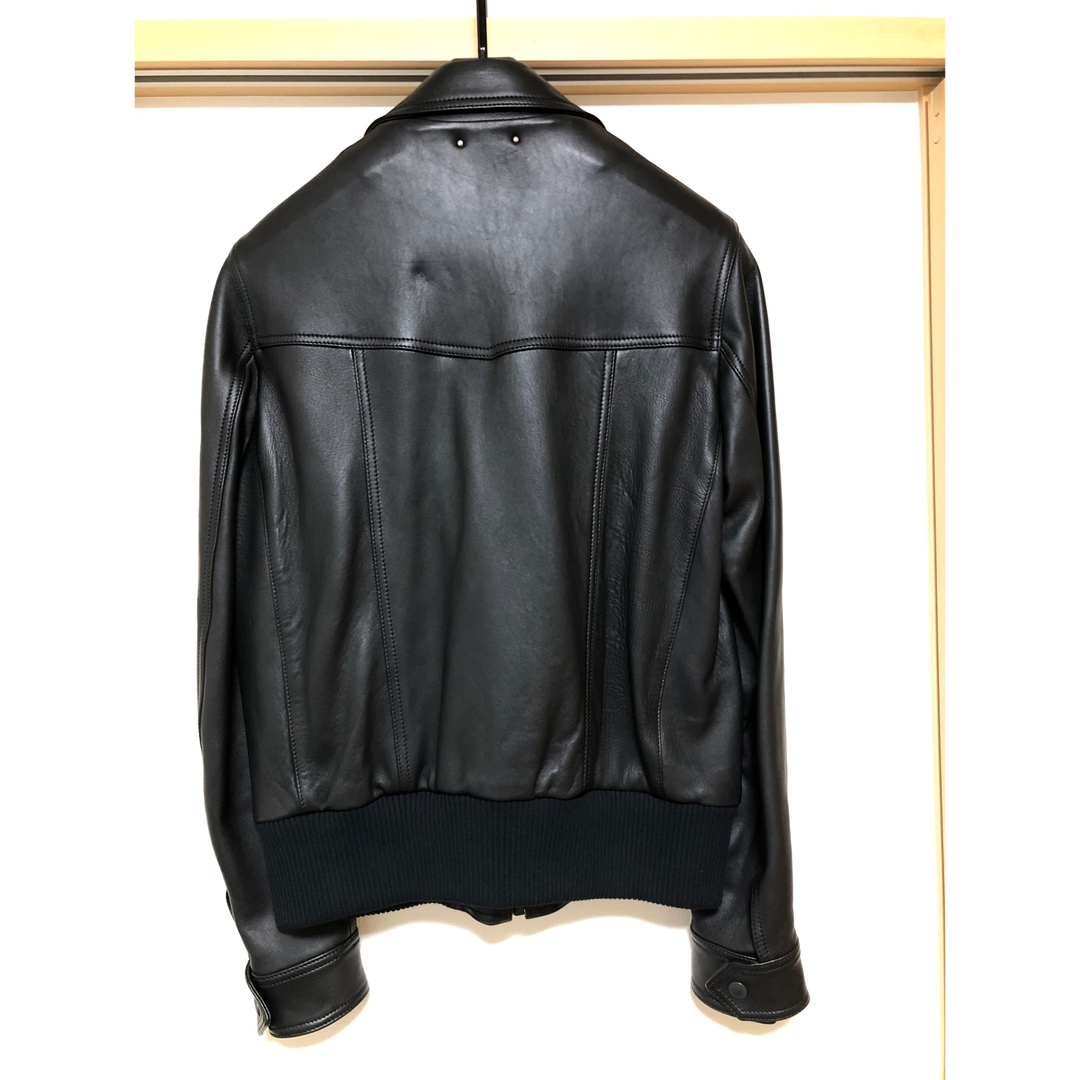 MINEDENIM(マインデニム)のMINEDENIM LAMB LEATHER ZIPUP RIB BLOUSON メンズのジャケット/アウター(レザージャケット)の商品写真