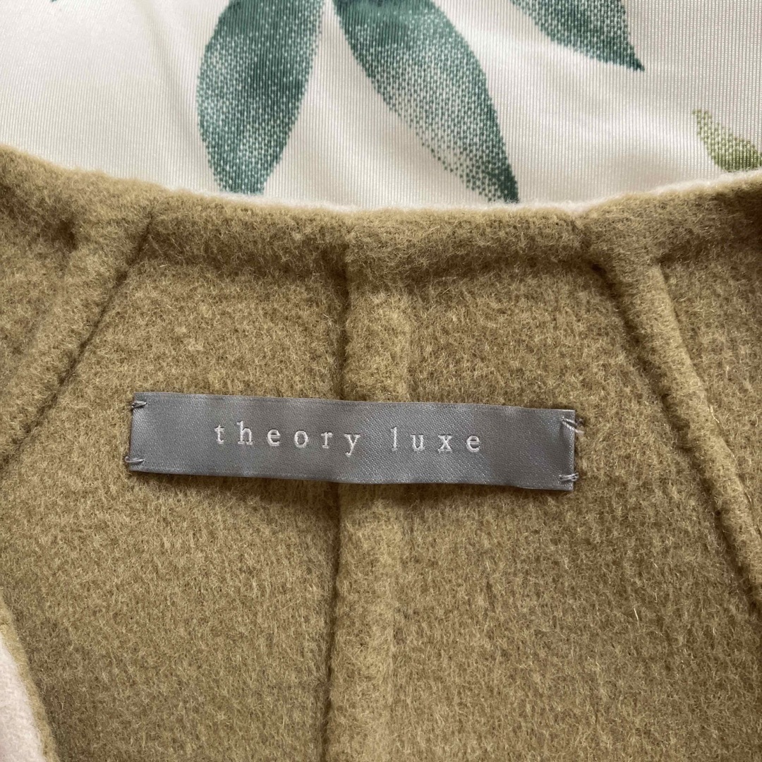 theory luxe  18AW　ダブルフェイス ノーカラー　コート