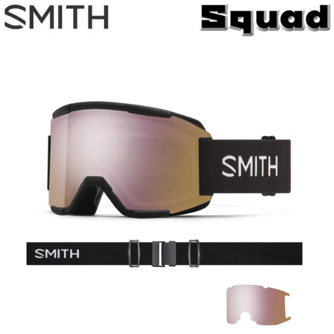 スノボ　ゴーグル23-24 SMITH スミス Squad Black スカッド