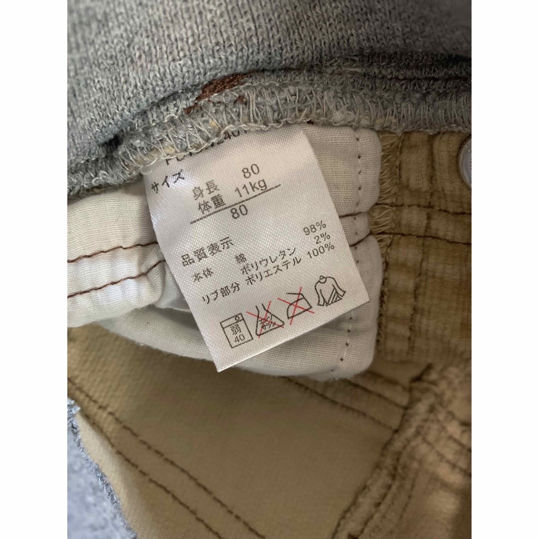 コーデュロイ　パンツ　80 キッズ/ベビー/マタニティのベビー服(~85cm)(パンツ)の商品写真