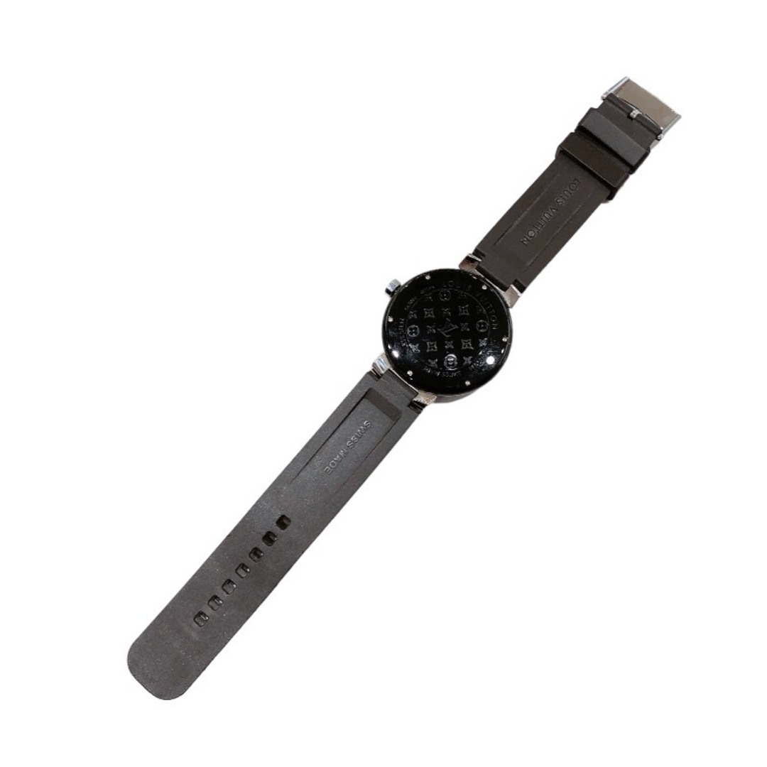 ルイ・ヴィトン LOUIS VUITTON タンブール インブラックGMT Q113K ステンレススチール SS メンズ 腕時計