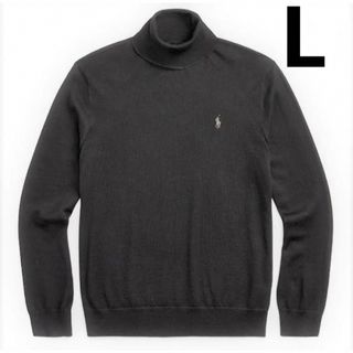 ポロラルフローレン(POLO RALPH LAUREN)のポロラルフローレン　ウォッシャブル　タートルネック　ダークグレー　L(ニット/セーター)