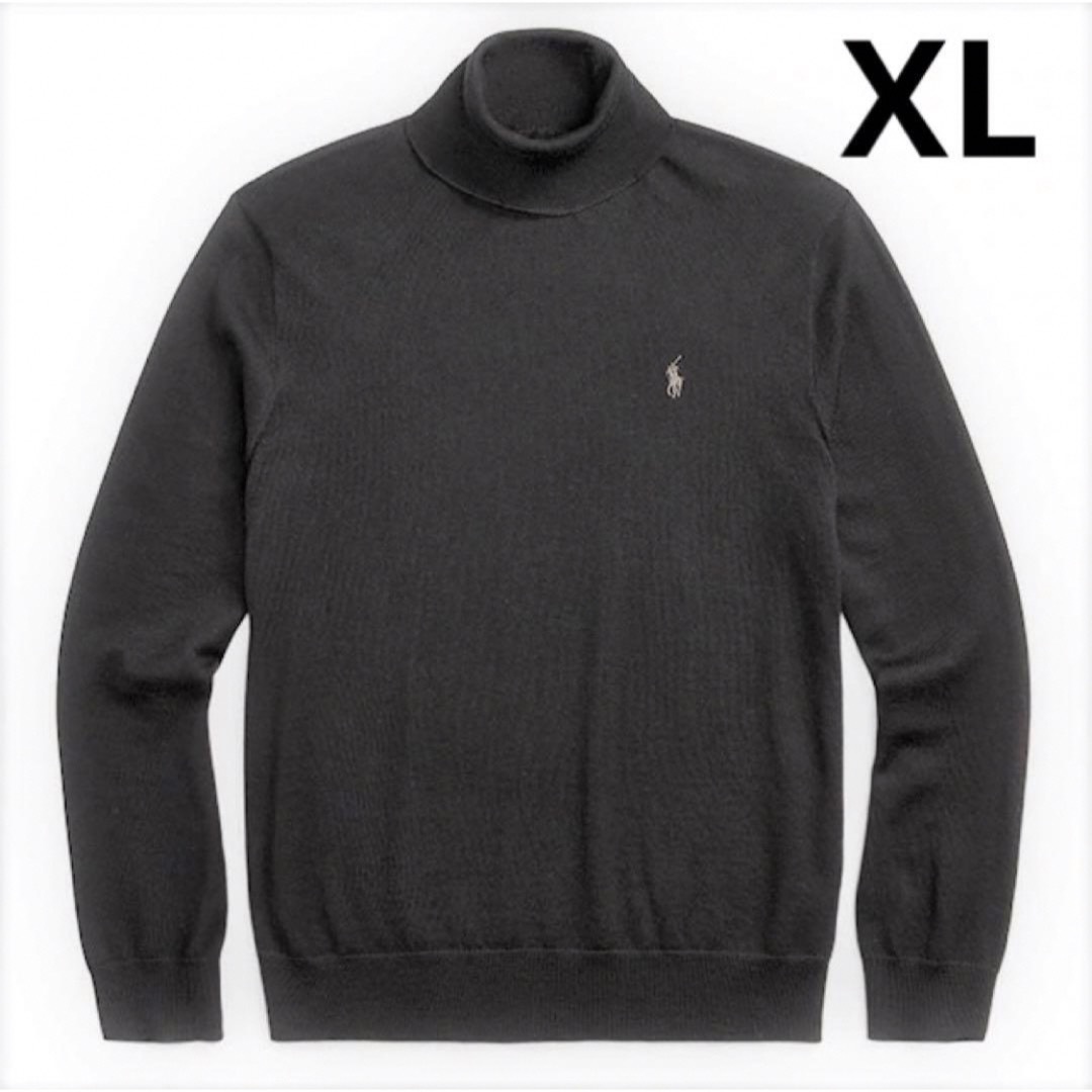 POLO RALPH LAUREN(ポロラルフローレン)のポロラルフローレン　ウォッシャブル　タートルネック　ダークグレー　XL メンズのトップス(ニット/セーター)の商品写真