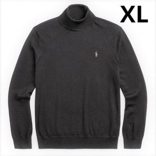 ポロラルフローレン(POLO RALPH LAUREN)のポロラルフローレン　ウォッシャブル　タートルネック　ダークグレー　XL(ニット/セーター)