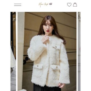 ハーリップトゥ(Her lip to)の華やかでお上品！気品たっぷりファーコート⛄️(毛皮/ファーコート)