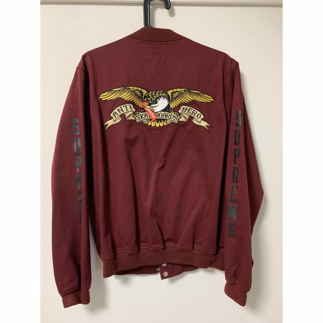 Supreme Antihero Bomber Jacket Burgundy