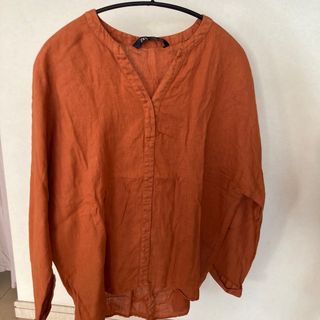 ザラ(ZARA)のZARA ギャザー切替シャツ(シャツ/ブラウス(長袖/七分))