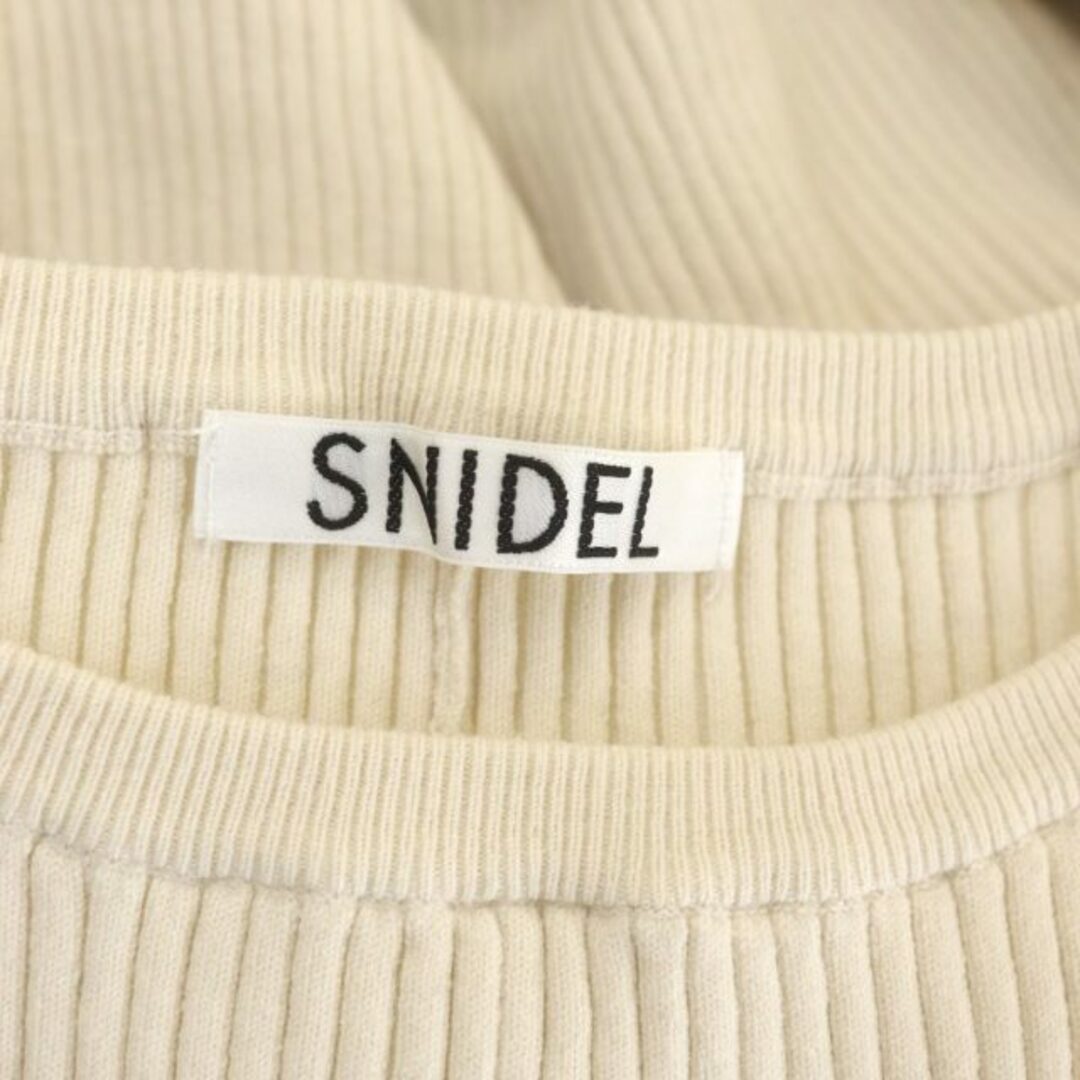 SNIDEL(スナイデル)のスナイデル 22SS ニットミニワンピース 長袖 F アイボリー /MI ■OS レディースのワンピース(ミニワンピース)の商品写真