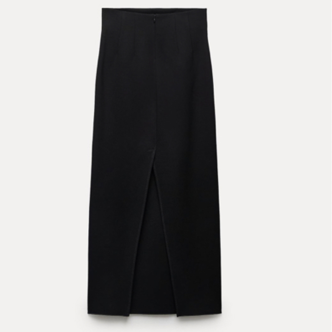 新品*ZARA ZW フィットミディスカート M ブラック 今期