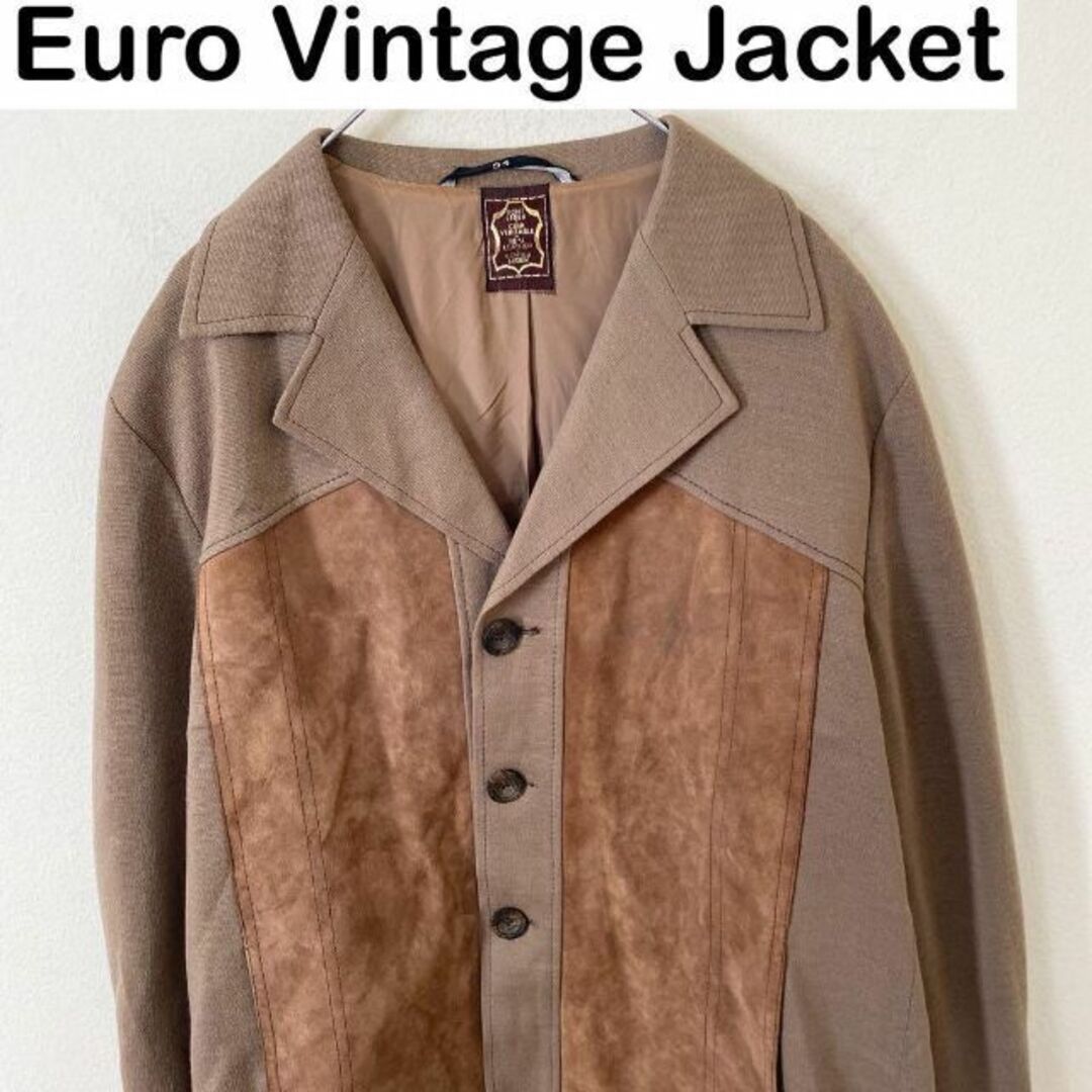 Euro Vintage レザージャケット ブルゾン 古着 ヴィンテージ-