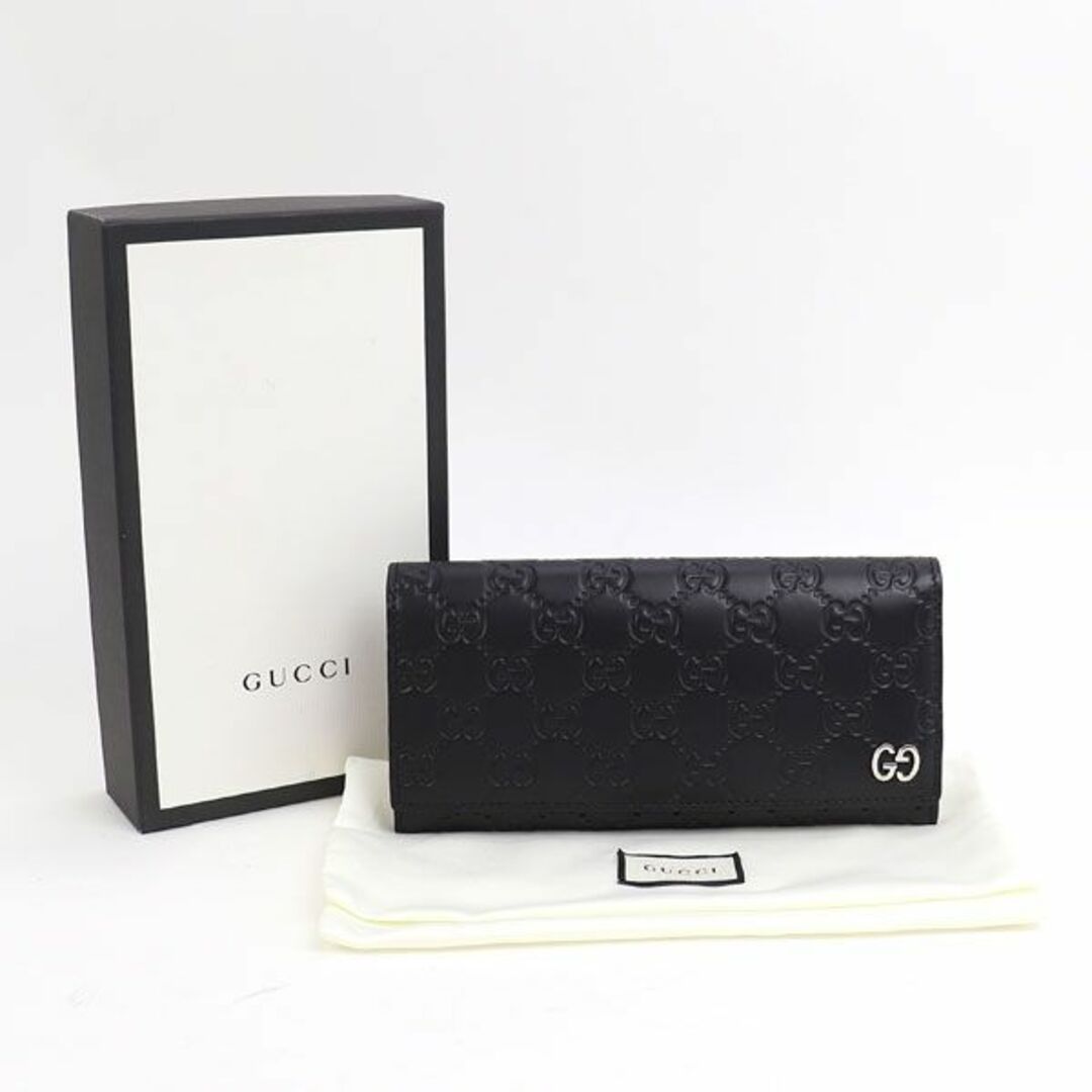 Gucci - グッチ【GUCCI】グッチシグネチャーレザー ロングウォレットの