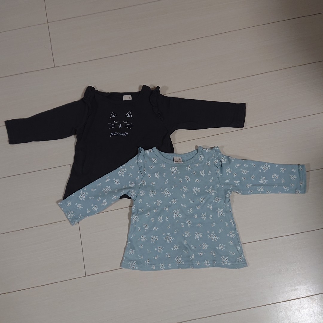 petit main(プティマイン)のプティマイン Girls ロンTセット 90 キッズ/ベビー/マタニティのキッズ服女の子用(90cm~)(Tシャツ/カットソー)の商品写真