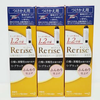 ★3本★ リライズ 白髪用髪色サーバー リ・ブラック ふんわり仕上げ つけかえ用(ヘアケア)