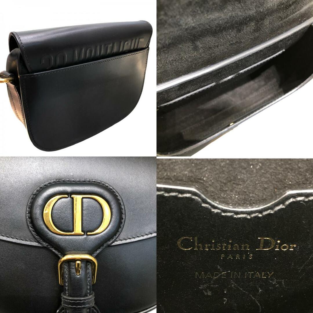 クリスチャン・ディオール Christian Dior ボビースモールショルダーバッグ ブラック ボックスカーフ ボックスカーフ レディース ショルダーバッグ