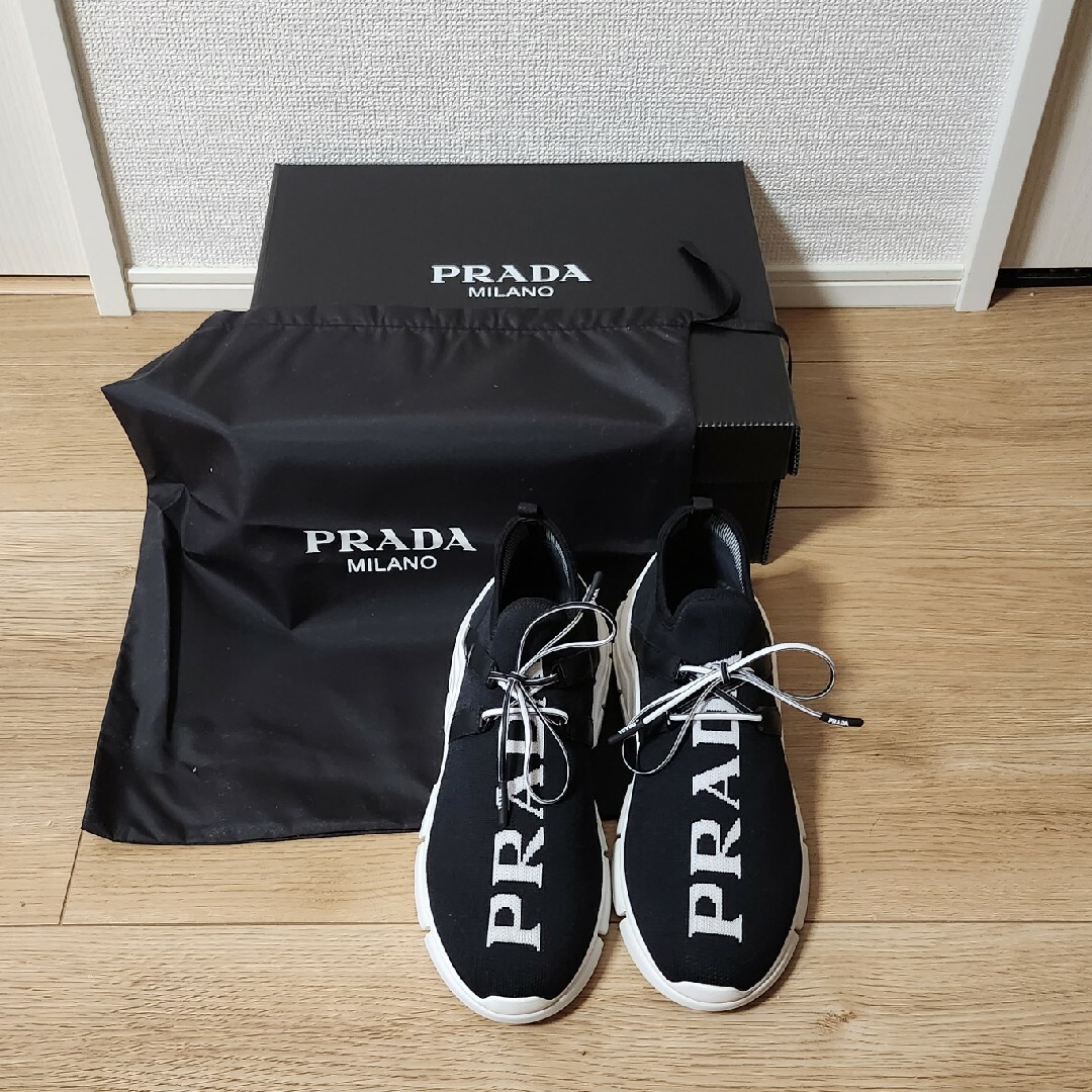 PRADA プラダ ニット ファブリック スニーカー 新品