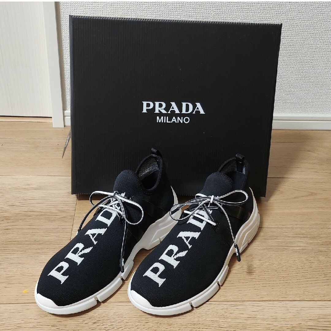 PRADA プラダ ニット ファブリック スニーカー 新品