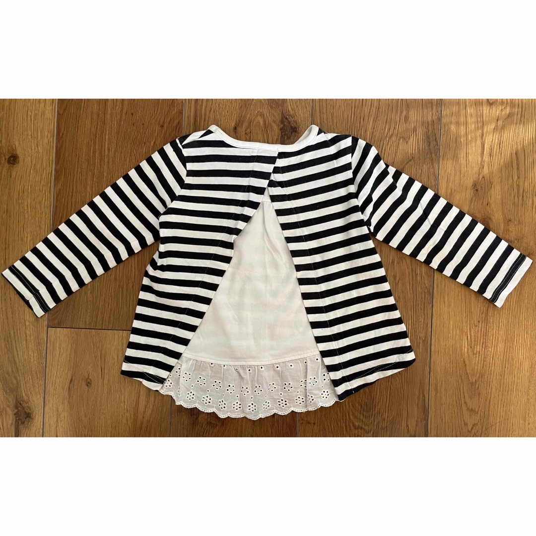 mia mail(ミアメール)のmiamailボーダー　トップス キッズ/ベビー/マタニティのキッズ服女の子用(90cm~)(Tシャツ/カットソー)の商品写真