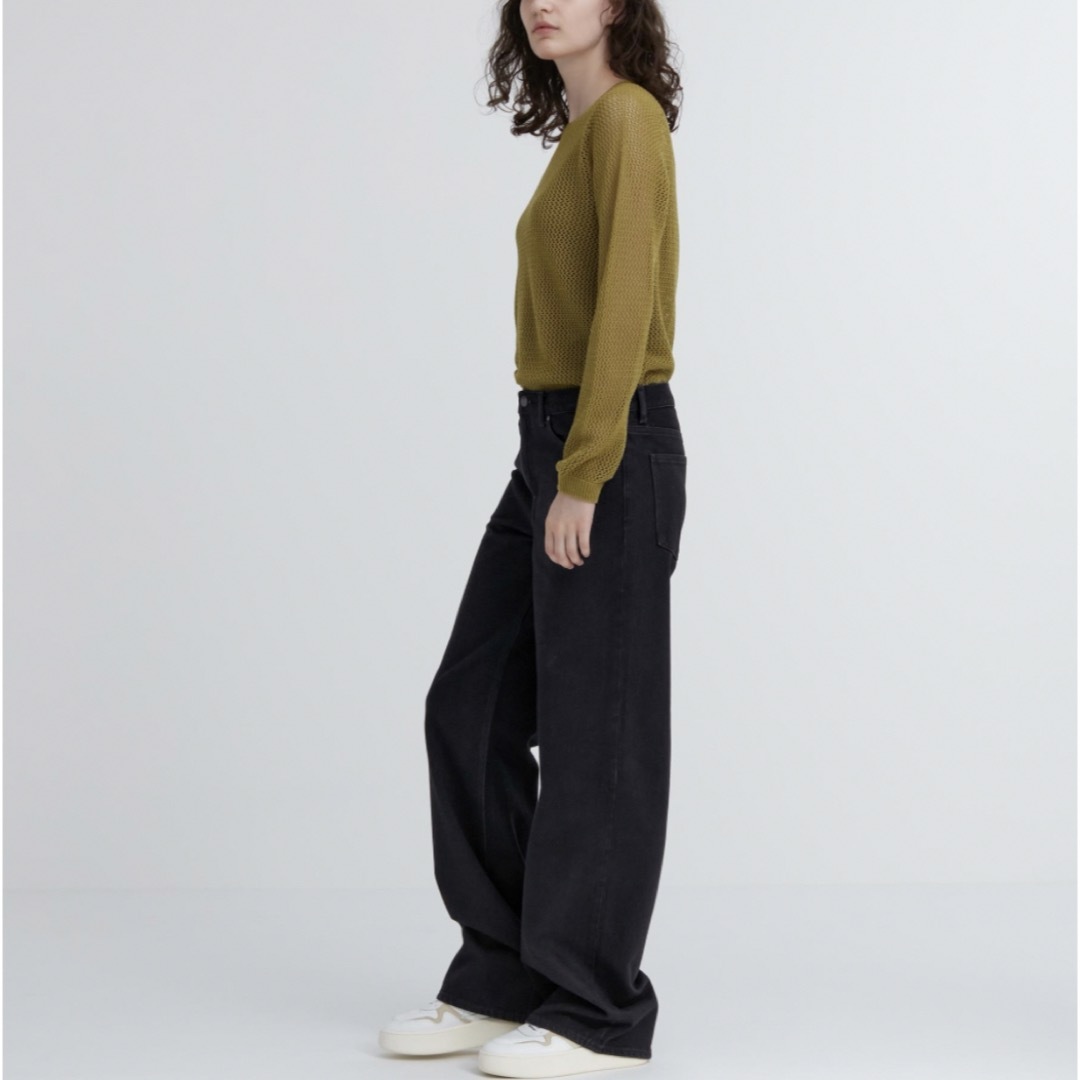 UNIQLO(ユニクロ)のUNIQLO バギージーンズ（丈長め81.5cm） レディースのパンツ(デニム/ジーンズ)の商品写真