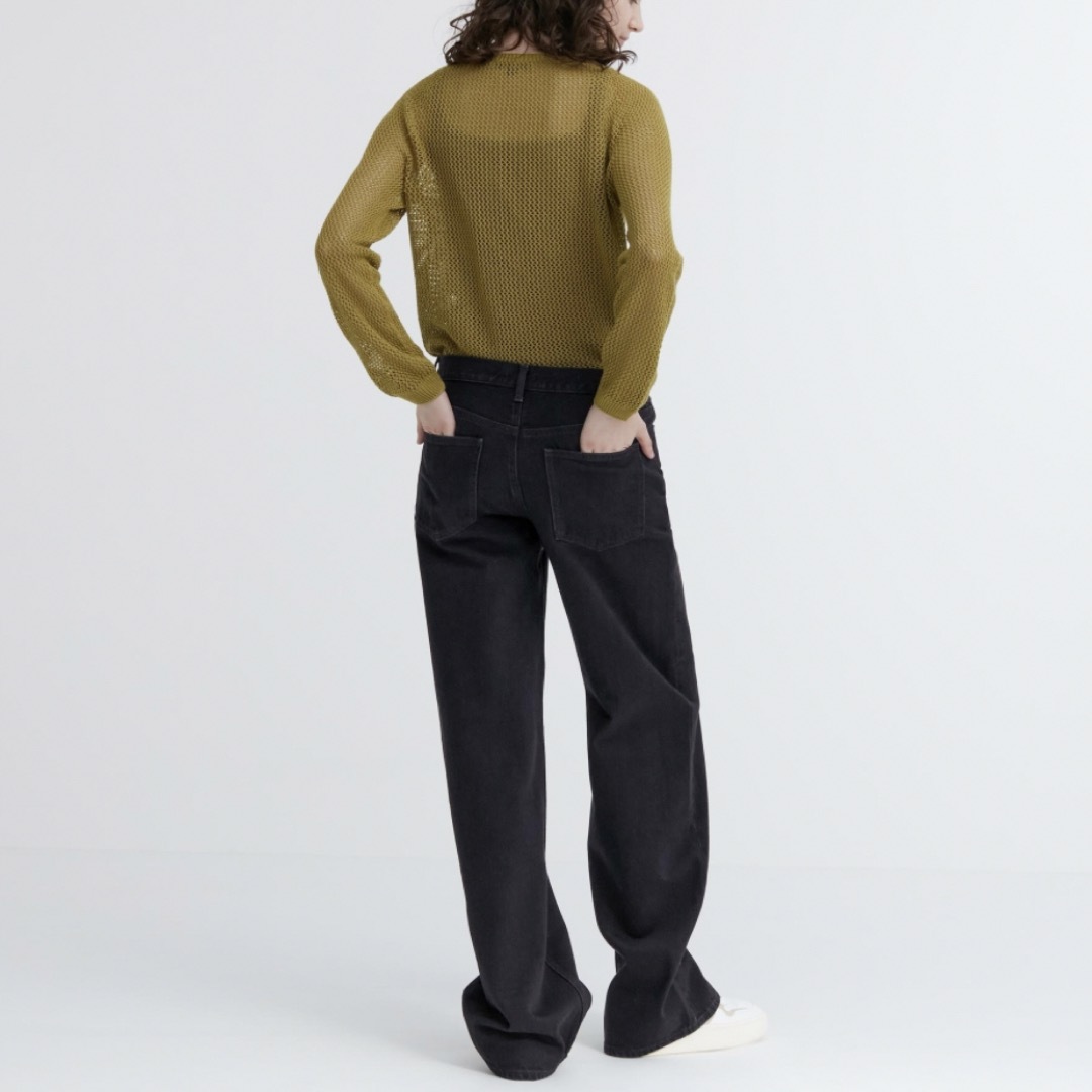 UNIQLO(ユニクロ)のUNIQLO バギージーンズ（丈長め81.5cm） レディースのパンツ(デニム/ジーンズ)の商品写真