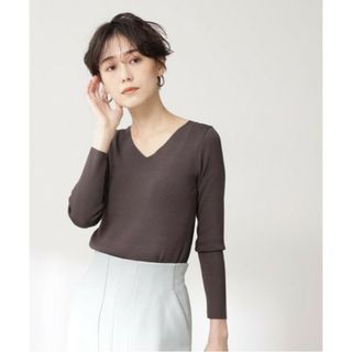 エヌナチュラルビューティーベーシック(N.Natural beauty basic)の美品*N. [洗える] 長袖ニット M  茶(ニット/セーター)