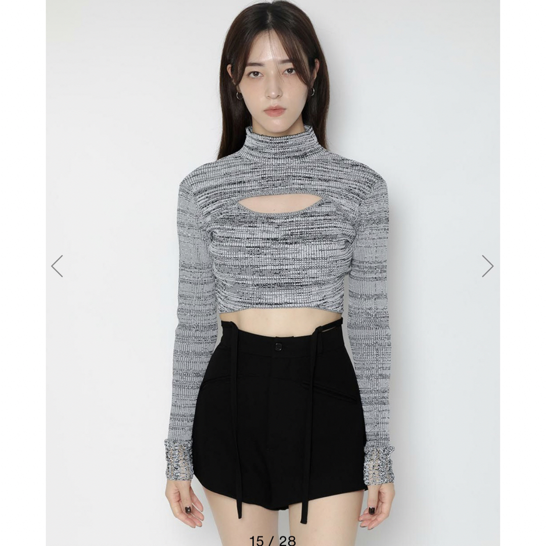 Melt the lady high neck cropped tops