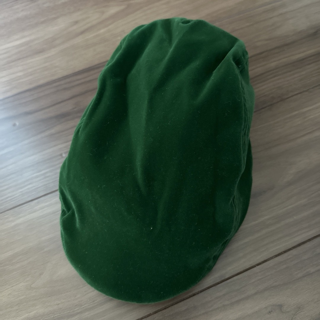 未使用 新品 ハンチング 深緑 ベロア レディースの帽子(ハンチング/ベレー帽)の商品写真