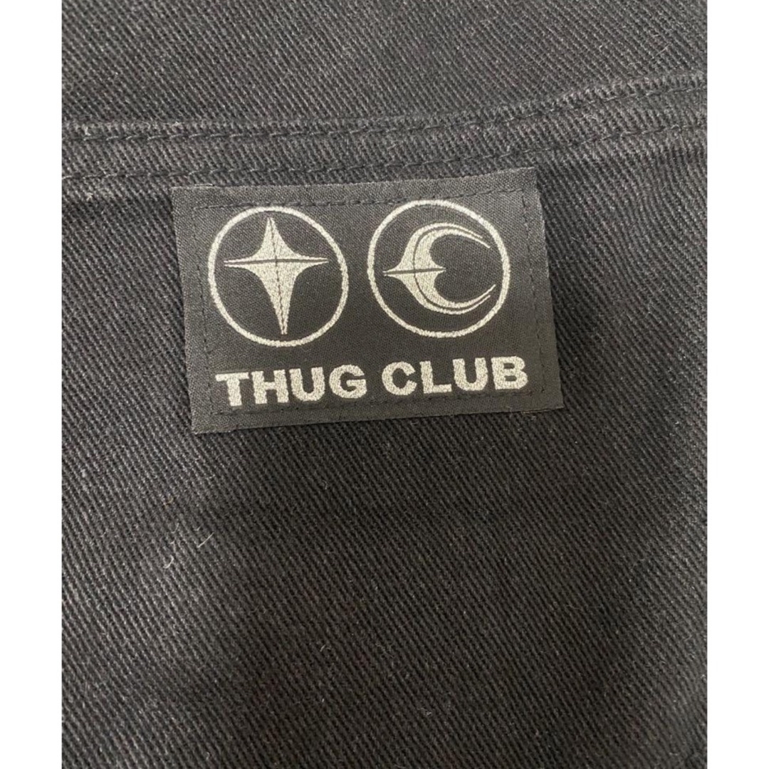 Balenciaga - THUG CLUB Leather Black denim pantsの通販 by 0000