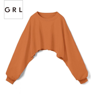 グレイル(GRL) トレーナー/スウェット(レディース)（オレンジ/橙色系