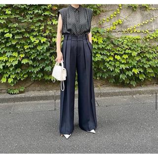 SEA - シーニュ cygne ハイウェストタックワイドパンツ Lara