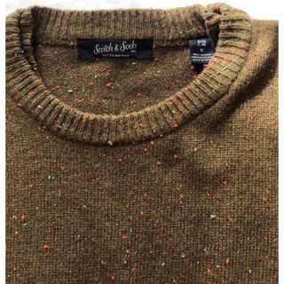 スコッチアンドソーダ(SCOTCH & SODA)のSCOTCH&SODA  カーキ　マルチカラー ネップ生地ニットセーター(ニット/セーター)