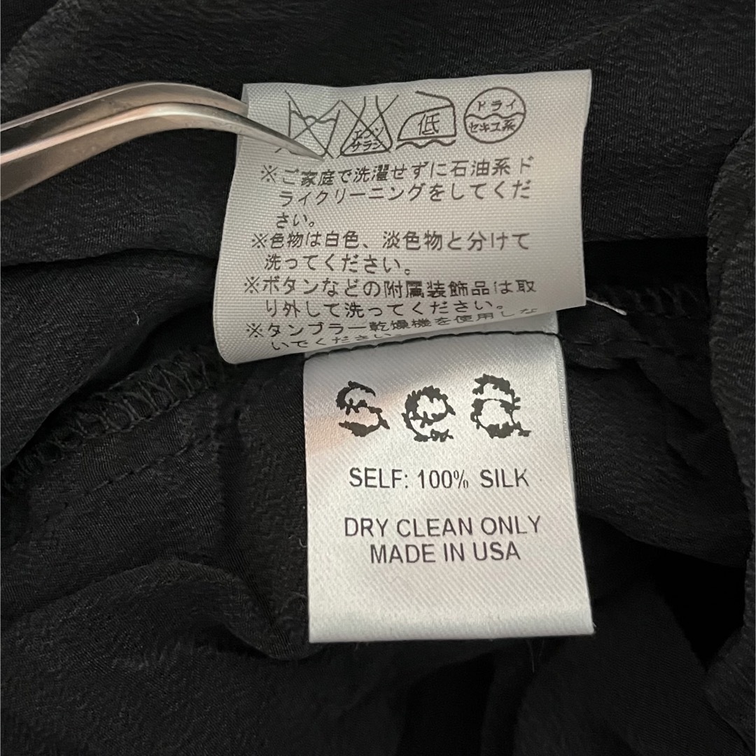 SEA(シー)の米国製 Sea New York シルク100% スタンドカラー 長袖シャツ レディースのトップス(シャツ/ブラウス(長袖/七分))の商品写真